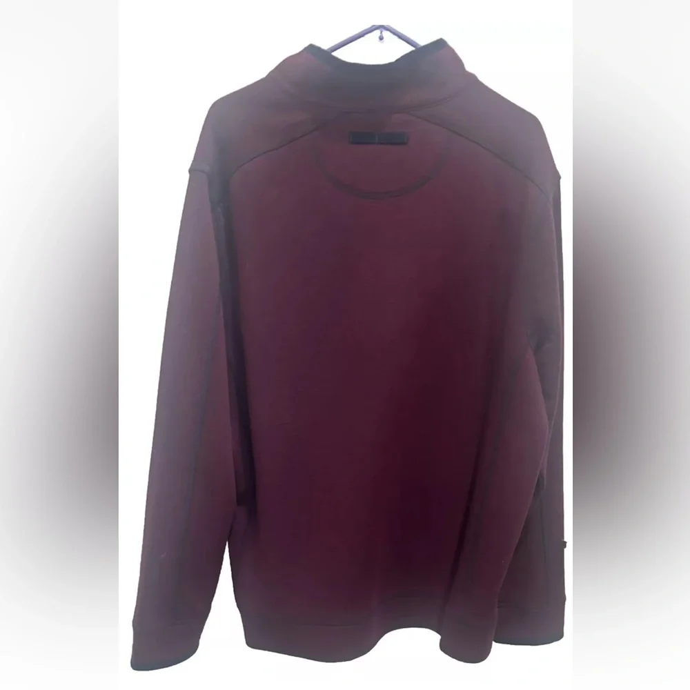 Carbon 2 Cobalt Men’s XL 1/4 Button Burgundy Sweater Pullover  #144284